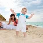 Family on the beach