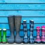 line-of-rubber-boots-picture-id154118580