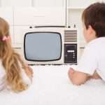 Kids watching television